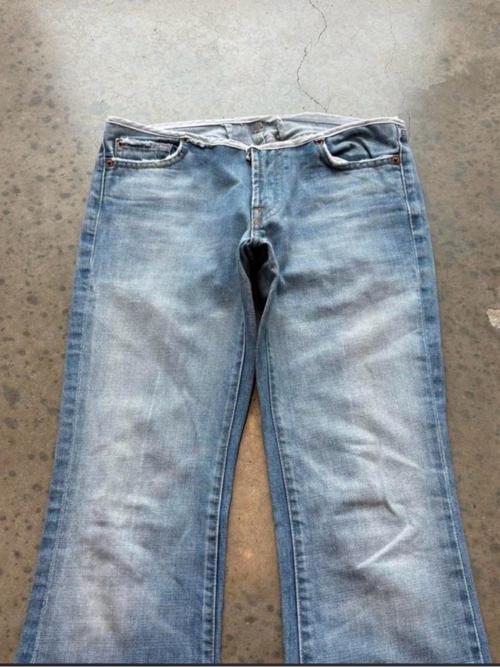 7 For All Mankind Light Blue Bootcut Jeans